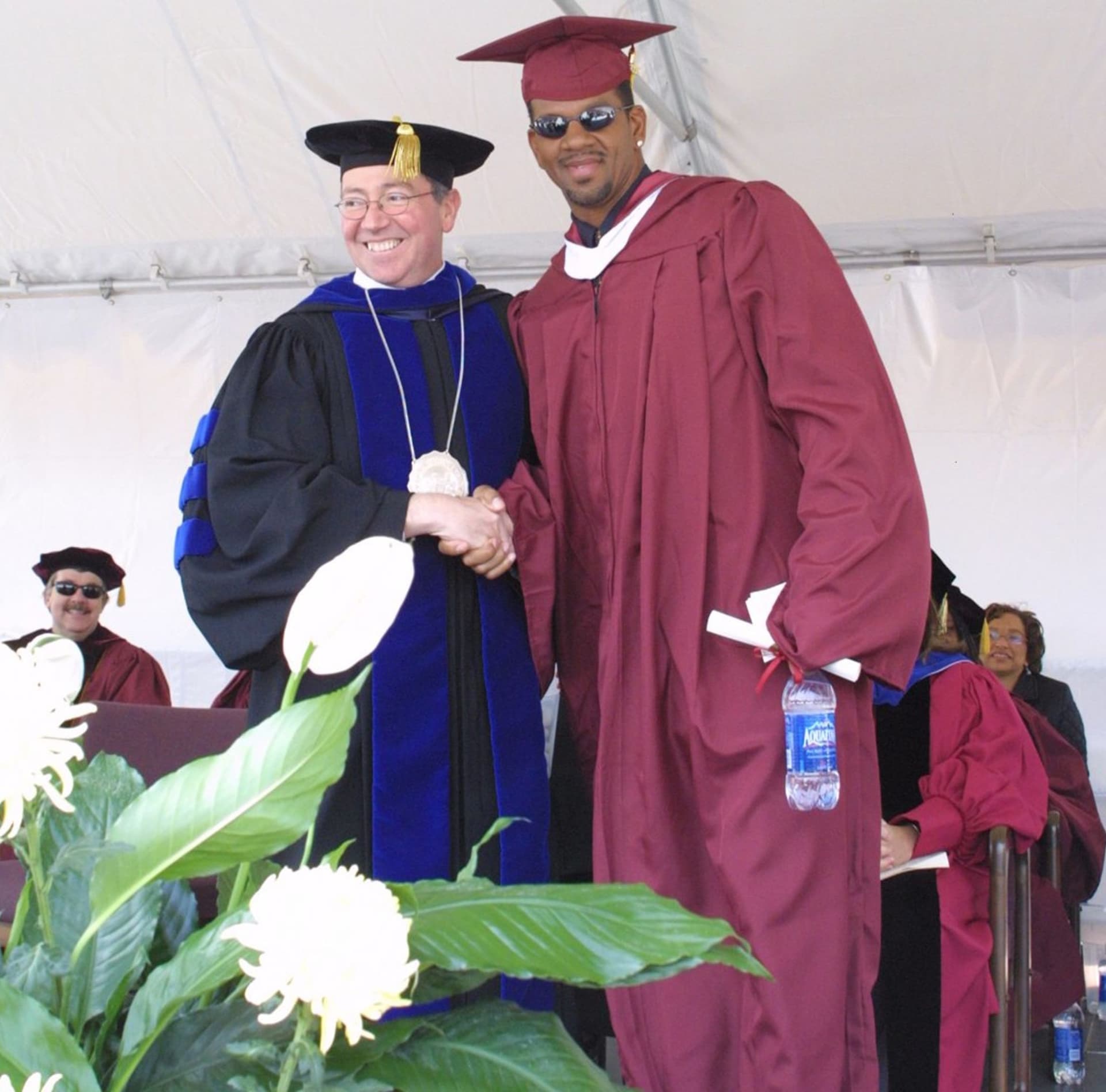 Andre Reed receives his Kutztown University degree, 2007