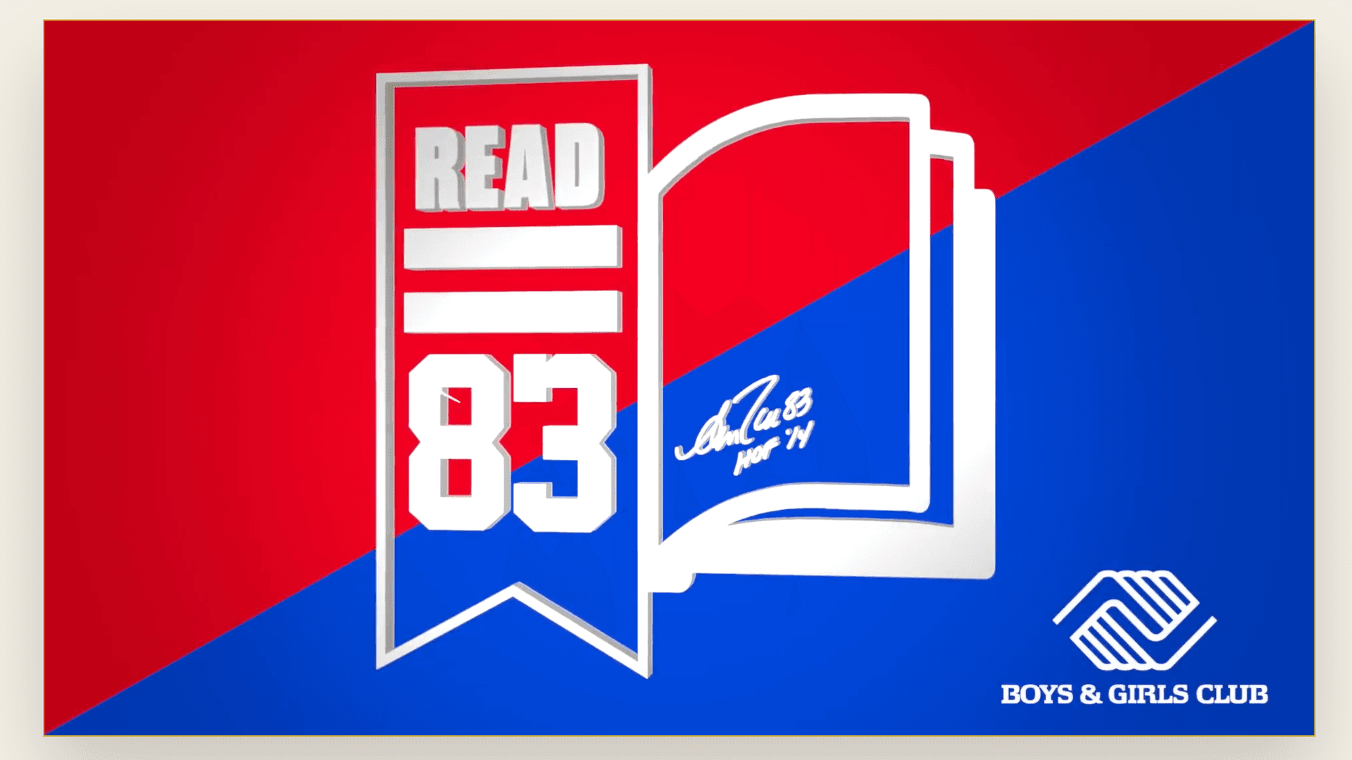 Read 83 + Boys & Girls Clubs of America official program brand card with Andre Reed's signature